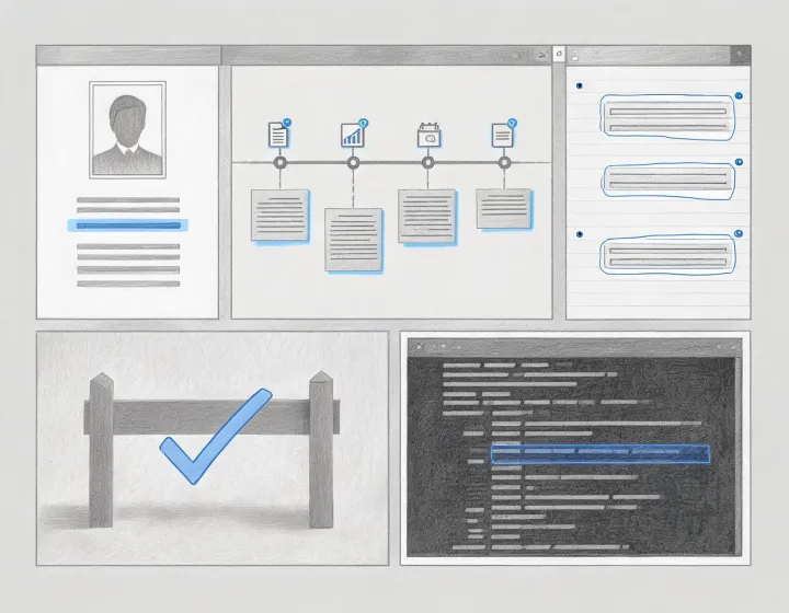 Agent reviewing LinkedIn prospecting evidence
